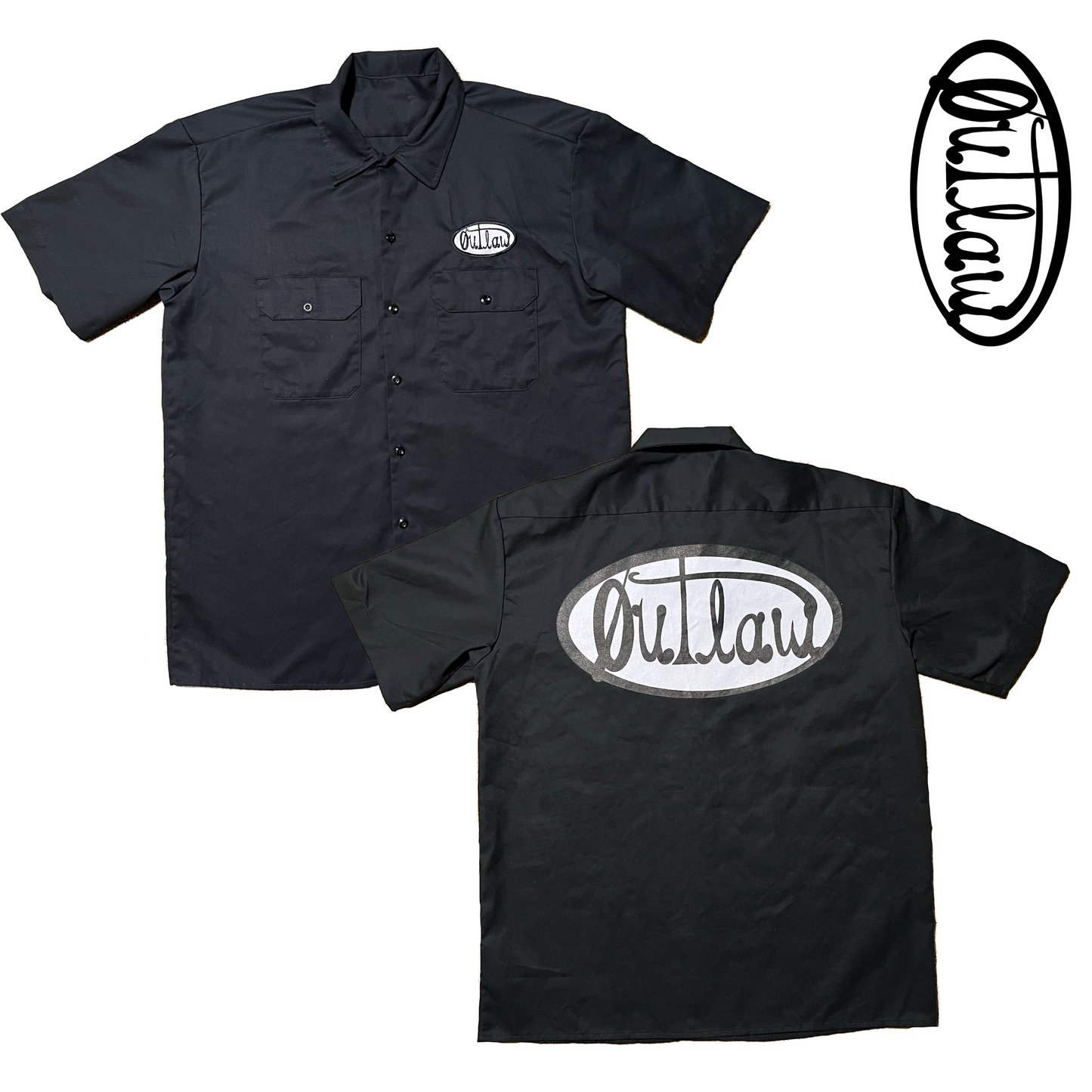 "TRUCKER" BLACK BUTTON UP