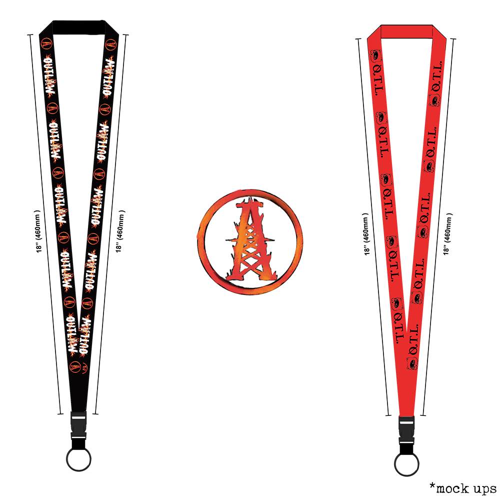 OUTLAW LANYARDS + STICKERS